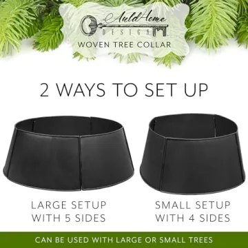 AuldHome Black Metal Tree Collar - 29 Inch Stylish Decor