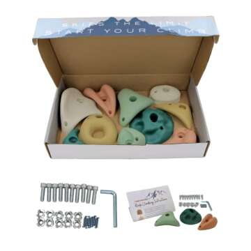 Everett & Avery Co. Premium Rock Climbing Holds - Rock Climbing Wall for Kids Inside - Rock Wall Cli...