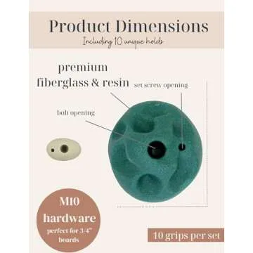 Everett & Avery Co. Premium Rock Climbing Holds - Rock Climbing Wall for Kids Inside - Rock Wall Climbing Holds Kids - Indoor Rock Climbing Wall for Kids (Earth Tones)