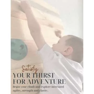 Everett & Avery Co. Premium Rock Climbing Holds - Rock Climbing Wall for Kids Inside - Rock Wall Climbing Holds Kids - Indoor Rock Climbing Wall for Kids (Earth Tones)