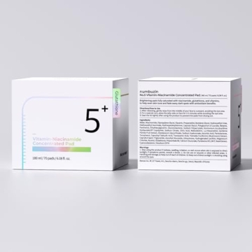 numbuzin No.5 Toner Pads | Vitamin-Niacinamide Concentrated Pad | Double-Sided Pad with Glutathione, Niacinamide, PHA & LHA | Exfoliation, Dark Spot, Hyperpigmentation Care | 70 Pads/6.08 fl. oz.