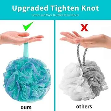 BCKENEY Bath Loofah Shower Sponge Body Back Scrubber Soft Mesh Shower Puffs Exfoliating Loofa for Women & Men Bath Accessories Cleaning Tool (Pack of 4 60G Loofah, Dark Elf)