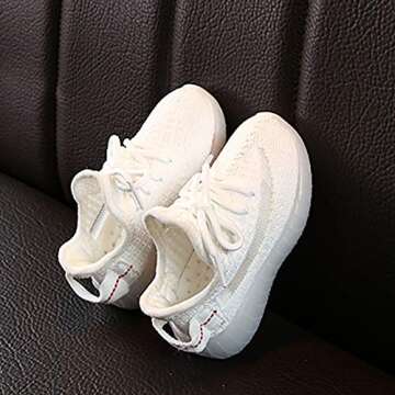 Daclay Kids Shoes Boys Sneakers Fitness & Cross-Training Girl Running Athletic Bowling Sport Sandals White 8 Toddler