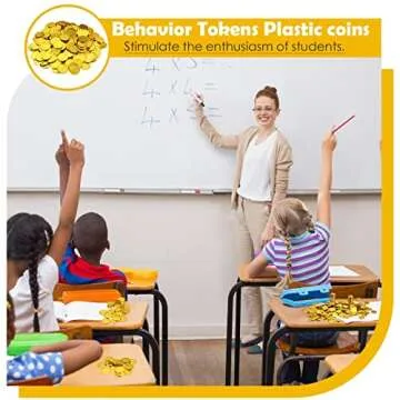 600 Pcs Pirate Gold Coins Plastic Treasure Play Toy Coins Fake St. Patricks Doubloon for Pirate Party Favors Supplies Treasure Hunt Game Teachers Classroom Reward