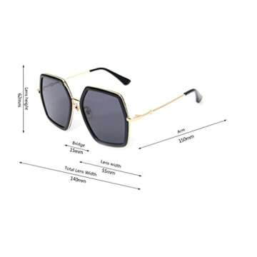 Stylish GAMT Oversized Sunglasses with UV400 Protection