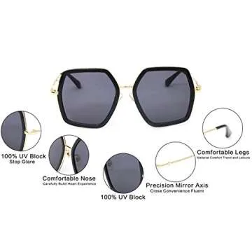 Stylish GAMT Oversized Sunglasses with UV400 Protection