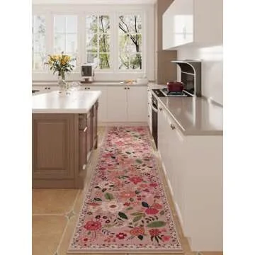 Rugcomf Washable Runner Rug for Hallways and Kitchens