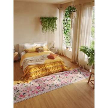 Rugcomf Washable Runner Rug for Hallways and Kitchens