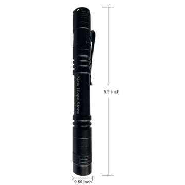 Pen Flashlight, Led Mini Penlight Super Bright Pocket Clip Pen Light Compact Flashlight for Inspection, Repair, Camping, About 1000 Lumens IPX5 Powered by 2*AAA Battery(not Included) Set 6pcs