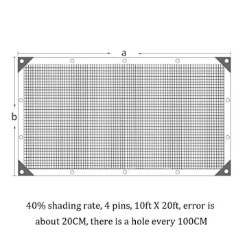 winemana 40% Black Shade Cloth for Outdoor Sun Protection