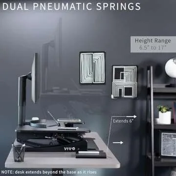 VIVO 32" Height Adjustable Stand Up Desk Converter