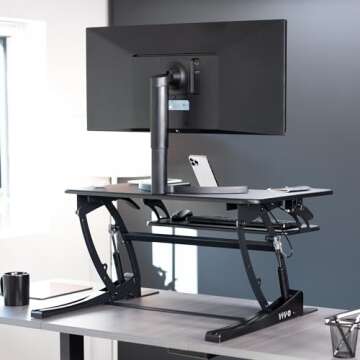 VIVO 32" Height Adjustable Stand Up Desk Converter