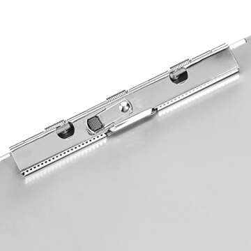 Amazon Basics Aluminum Storage Clipboard, Two-Tier, Standard Clip, 14" x 9", Silver