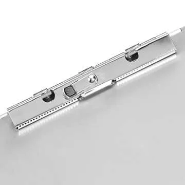 Amazon Basics Aluminum Storage Clipboard, Two-Tier, Standard Clip, 14" x 9", Silver