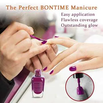 BONTIME Non-Toxic Nail Polish - Easy Peel Off & Quick Dry, Organic Water Based Nail Polish Set for Women,Teens,Kids(6 Colors,0.27 fl oz)