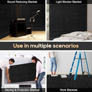 Sound Dampening Acoustic Blanket - 80" x 72" Size