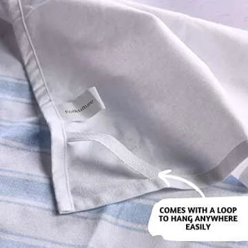 Folkulture Hand Towels for Bathroom, Set of 2 Boho Hand Towel for Bathroom, 100% Cotton Hanging and Decorative Towels for Bathroom with Tassels, 16" x 30" Inches (Cabana Blue)