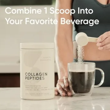 Sports Research Collagen Peptides for Women & Men - Hydrolyzed Type 1 & 3 Collagen Powder Protein Supplement for Healthy Skin, Nails, Bones & Joints - Easy Mixing Vital Nutrients & Proteins