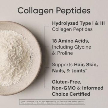 Sports Research Collagen Peptides for Women & Men - Hydrolyzed Type 1 & 3 Collagen Powder Protein Supplement for Healthy Skin, Nails, Bones & Joints - Easy Mixing Vital Nutrients & Proteins