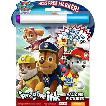 Imagine Ink Assorted Set of Coloring Books for Boys Mess Free Invisible with Play Sticker Bonus & Wood Coloring Pencils Fun Favors Stickers Bulk