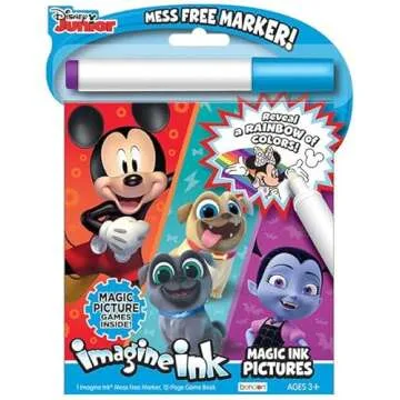 Imagine Ink Assorted Set of Coloring Books for Boys Mess Free Invisible with Play Sticker Bonus & Wood Coloring Pencils Fun Favors Stickers Bulk