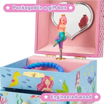 Magical Mermaid Musical Jewelry Box for Girls