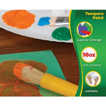 Crayola Non-Toxic Orange Tempera Paint for Kids - 16oz