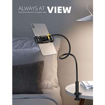 Lamicall Gooseneck Tablet Holder - Ideal for Any Bed