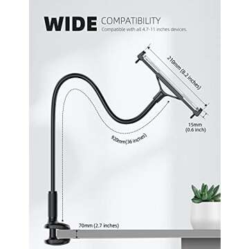 Lamicall Gooseneck Tablet Holder - Ideal for Any Bed