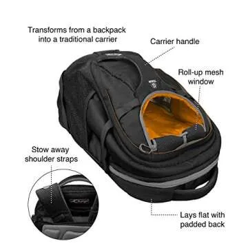 Kurgo G-Train - Dog Carrier Backpack for Small Pets - Cat & Dog Backpack for Hiking, Camping or Trav...