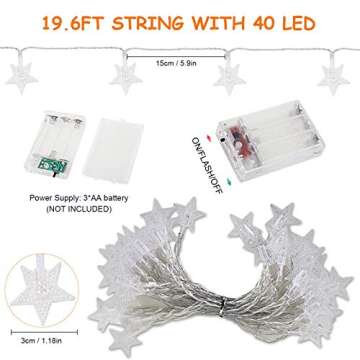 20ft Globe String Lights with 40 LEDs for Festive Decor