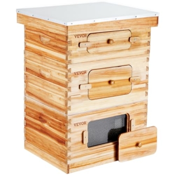 VEVOR Bee Hive 10 Frame Bee Hives Starter Kit for Enthusiastic Beekeepers