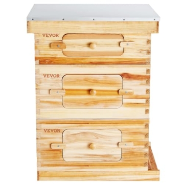 VEVOR Bee Hive Starter Kit with Transparent Acrylic Windows
