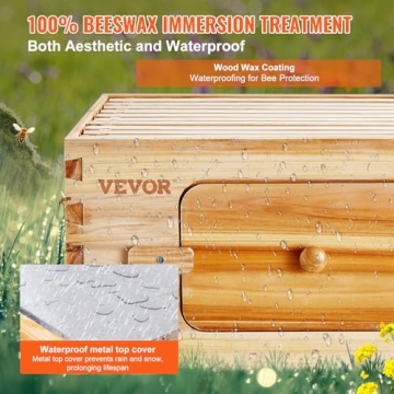 VEVOR Bee Hive Starter Kit with Transparent Acrylic Windows