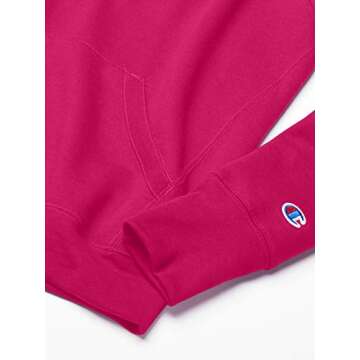 Champion Women's Powerblend Fleece Hoodie in Deep Raspberry