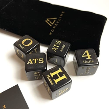MoneyLine Sports Betting Dice - Perfect Gift for Betting Fans - Five Unique Dice for Sport Wagering