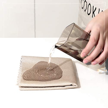 10PCS Fish Scale Microfiber Polishing Cleaning Cloth Glass Scrubbing Cloth Reusable Wave Pattern Fish Scale Cloth Rag Without Leaving Marks for Cleaning Mirror Glass Screen