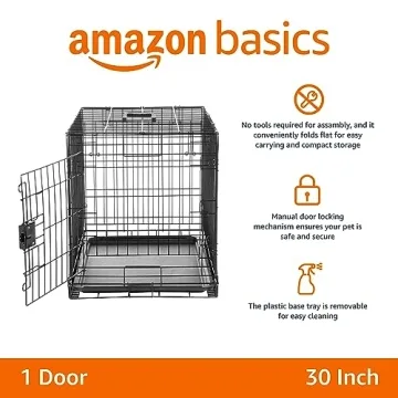 Foldable Metal Wire Dog Crate for Small Pets