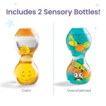 hand2mind Express Your Feelings Sensory Bottles- Opposite Emotions, Toddler Sensory Toys, Quiet Fidget Toys, Play Therapy Toys, Calm Down Corner Supplies, Calming Corner, Social Emotional Learning