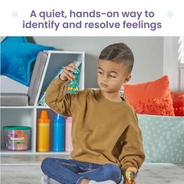 hand2mind Express Your Feelings Sensory Bottles- Opposite Emotions, Toddler Sensory Toys, Quiet Fidget Toys, Play Therapy Toys, Calm Down Corner Supplies, Calming Corner, Social Emotional Learning