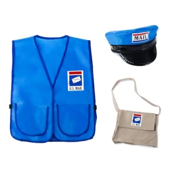 Tigerdoe Mailman Costume for Kids - Dress Up Set