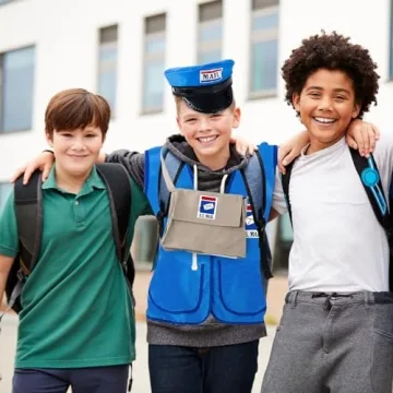 Tigerdoe Mailman Costume for Kids - Dress Up Set