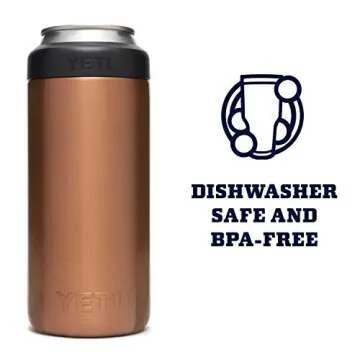 YETI Rambler 12 oz Colster Slim Can Insulator Copper