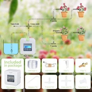Automatic Drip Irrigation Kit for 15 Indoor Plants