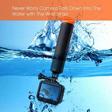 Luxebell Floating Hand Grip, Pole Mount for Gopro Hero 12 11 10 9 8 7 6 5 Max Session 4 3+, Handle M...