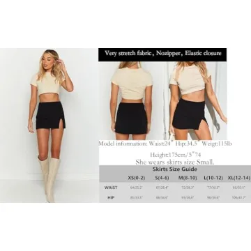 Sexy High Waist Bodycon Mini Skirt with Slit - EG CHRIS G