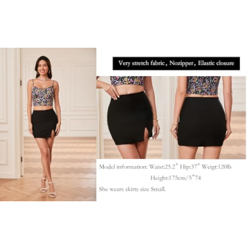Sexy High Waist Bodycon Mini Skirt with Slit - EG CHRIS G