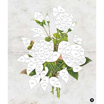 Brain Games - Sticker by Number - Vintage: Flowers (28 Images to Sticker)