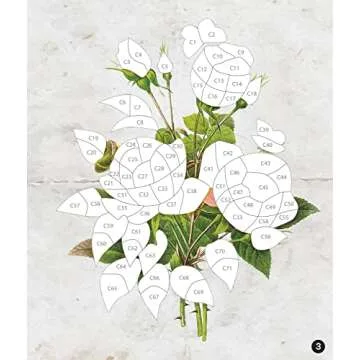 Brain Games - Sticker by Number - Vintage: Flowers (28 Images to Sticker)