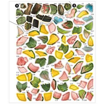 Brain Games - Sticker by Number - Vintage: Flowers (28 Images to Sticker)